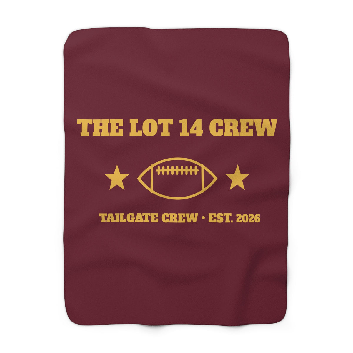 Personalized Tailgate Blanket, Custom Group Name Sherpa Fleece Throw, Football Game Day Blanket, Tailgate Crew Gift