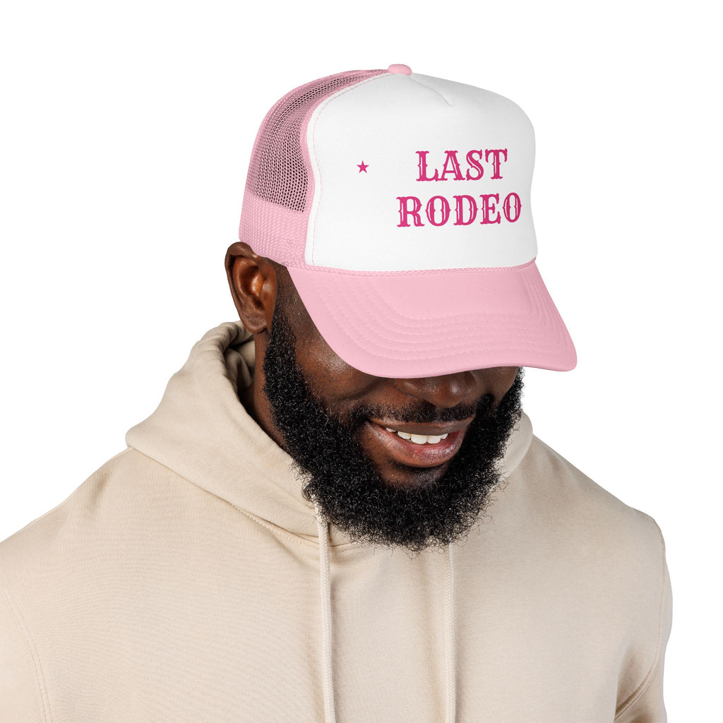 Last Rodeo Trucker Hat, Bachelorette Party Hat, Cowgirl Bachelorette, Bride Squad Foam Trucker Cap, Nashville Bach Hat