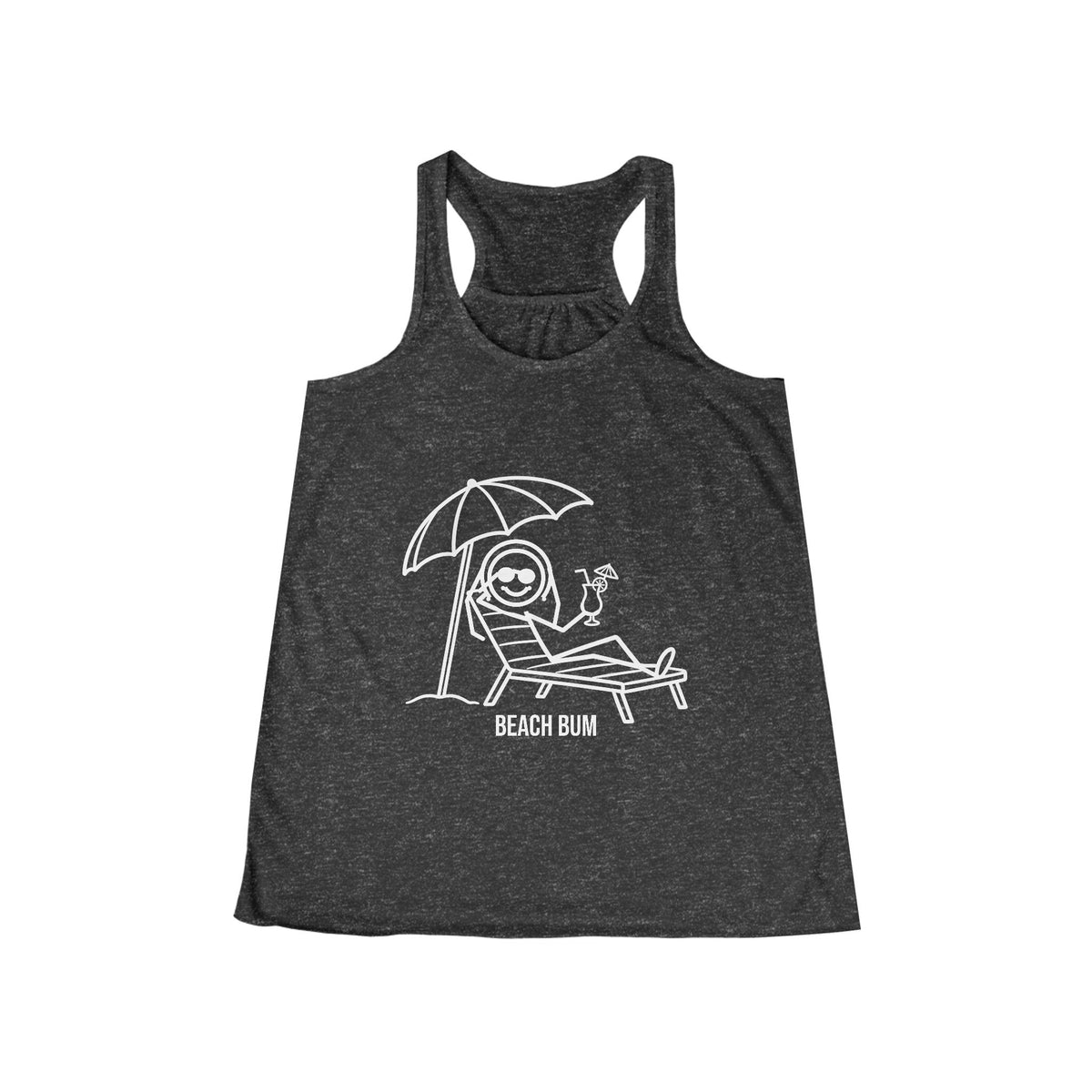 Beach Bum Racerback Tank - Funny Stick Figure Beach Tank