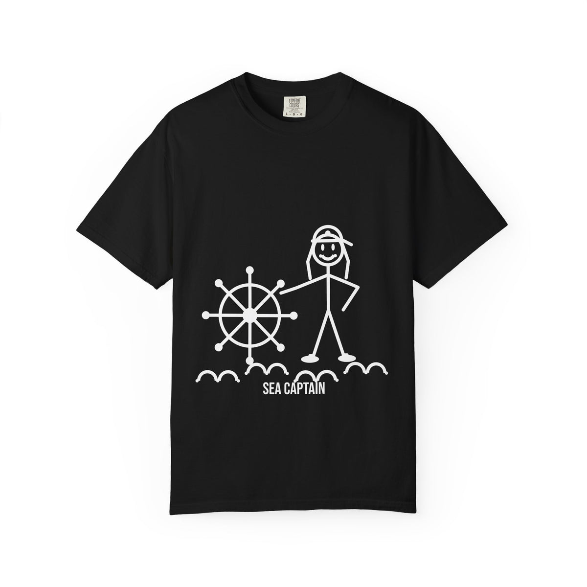 Sea Captain Tee - Funny Stick Figure Boat & Cruise Shirt (Her Version)