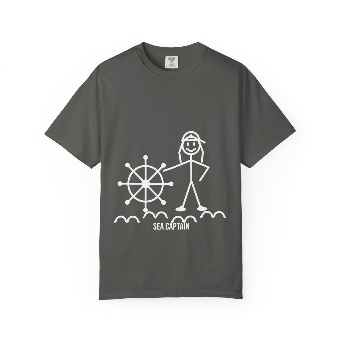 Sea Captain Tee - Funny Stick Figure Boat & Cruise Shirt (Her Version)