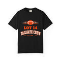 Custom Tailgate Crew Shirt, Personalized Group Name Football Tee, Game Day Shirt with Name and Number, Comfort Colors Tailgate Tee