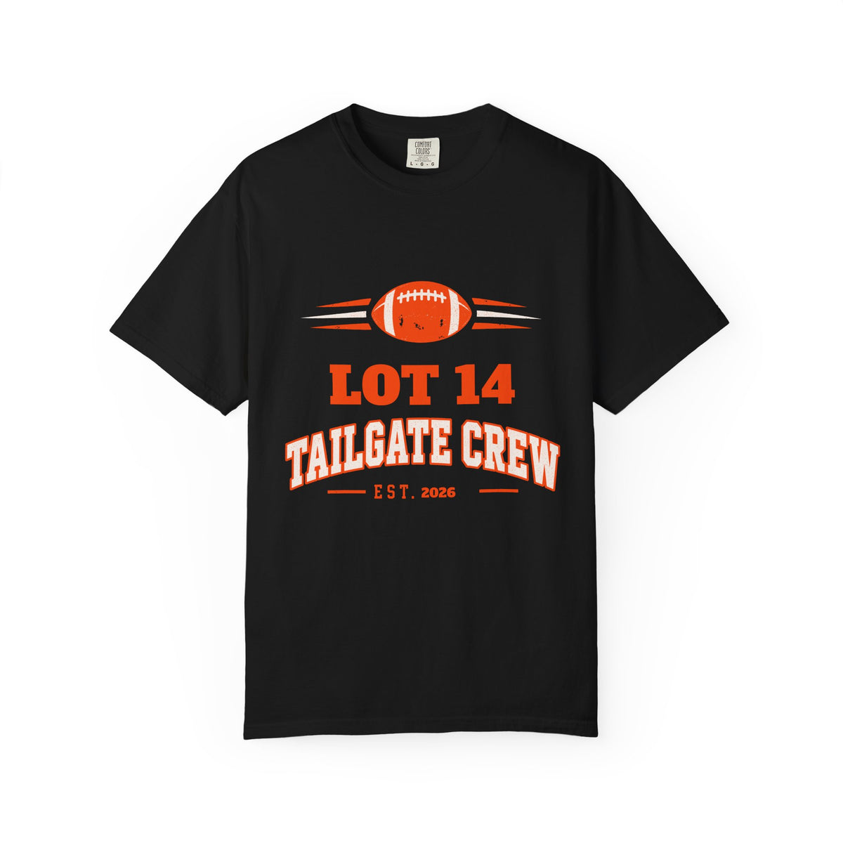 Custom Tailgate Crew Shirt, Personalized Group Name Football Tee, Game Day Shirt with Name and Number, Comfort Colors Tailgate Tee