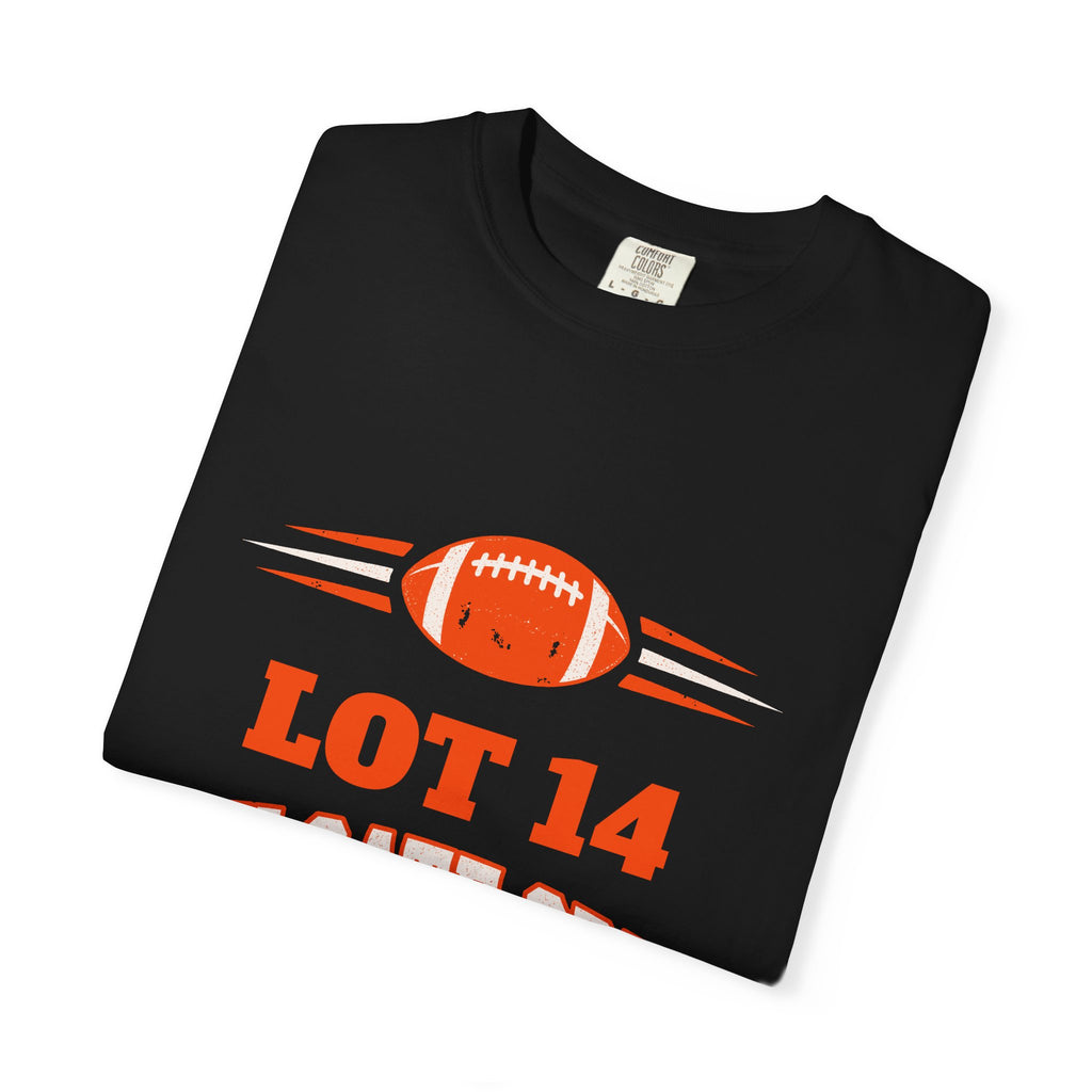 Custom Tailgate Crew Shirt, Personalized Group Name Football Tee, Game Day Shirt with Name and Number, Comfort Colors Tailgate Tee