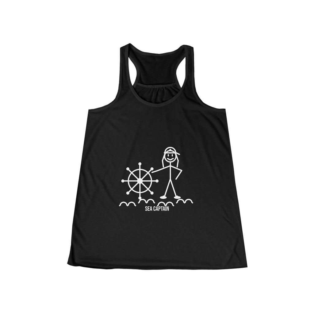 Sea Captain Racerback Tank - Funny Stick Figure Boat Tank