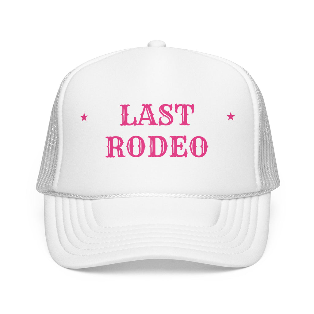 Last Rodeo Trucker Hat, Bachelorette Party Hat, Cowgirl Bachelorette, Bride Squad Foam Trucker Cap, Nashville Bach Hat