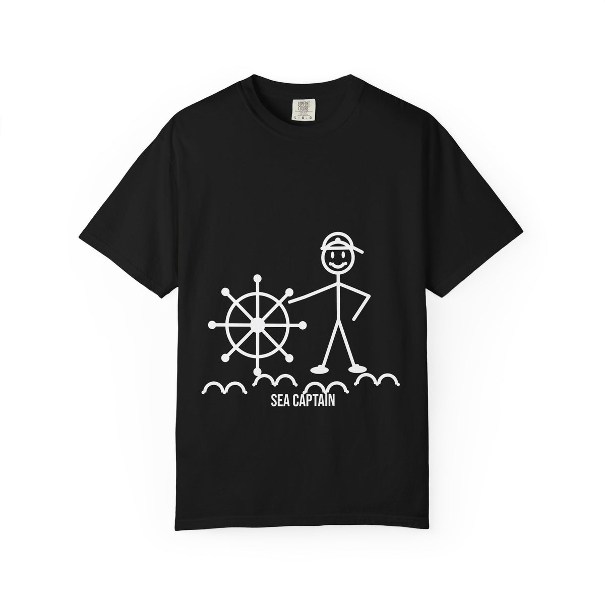 Sea Captain Tee - Funny Stick Figure Boat & Cruise Shirt
