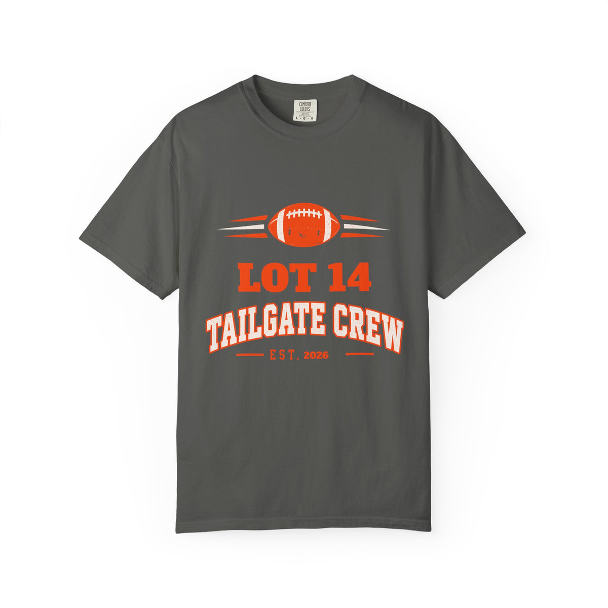 Custom Tailgate Crew Shirt, Personalized Group Name Football Tee, Game Day Shirt with Name and Number, Comfort Colors Tailgate Tee