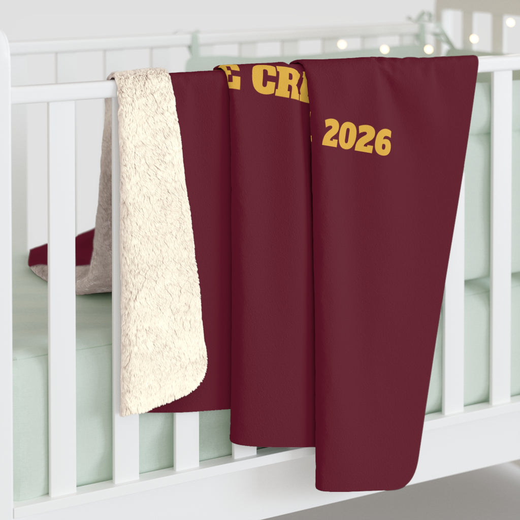 Personalized Tailgate Blanket, Custom Group Name Sherpa Fleece Throw, Football Game Day Blanket, Tailgate Crew Gift