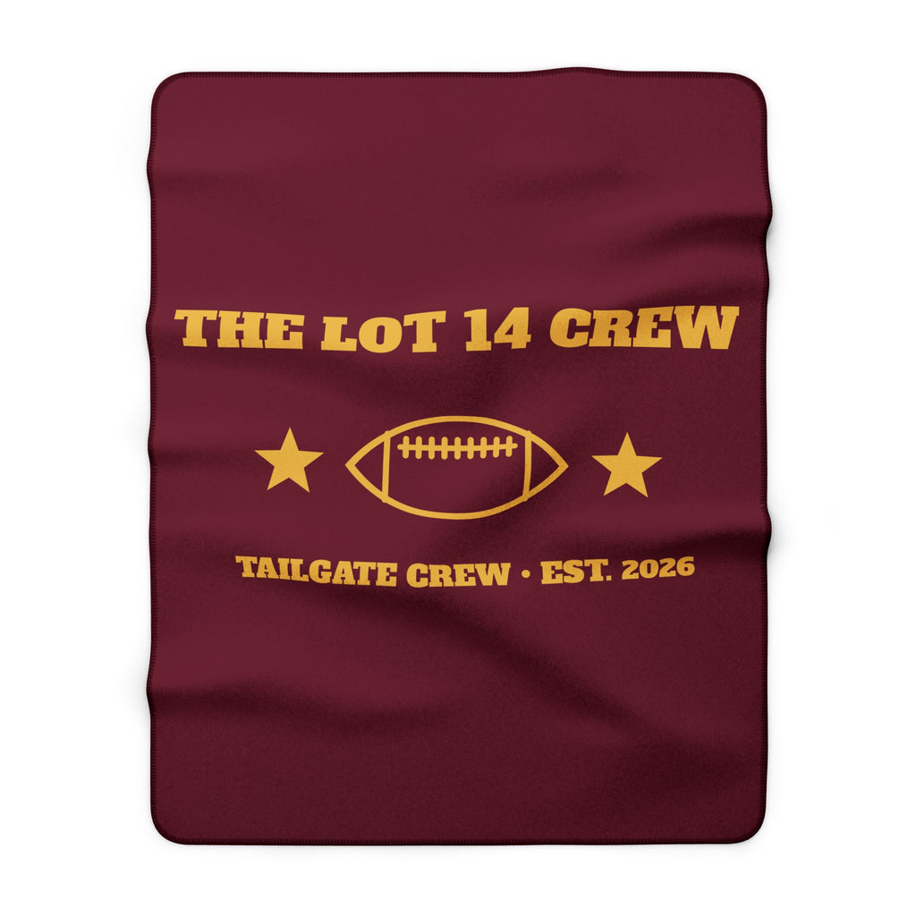 Personalized Tailgate Blanket, Custom Group Name Sherpa Fleece Throw, Football Game Day Blanket, Tailgate Crew Gift