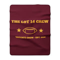 Personalized Tailgate Blanket, Custom Group Name Sherpa Fleece Throw, Football Game Day Blanket, Tailgate Crew Gift