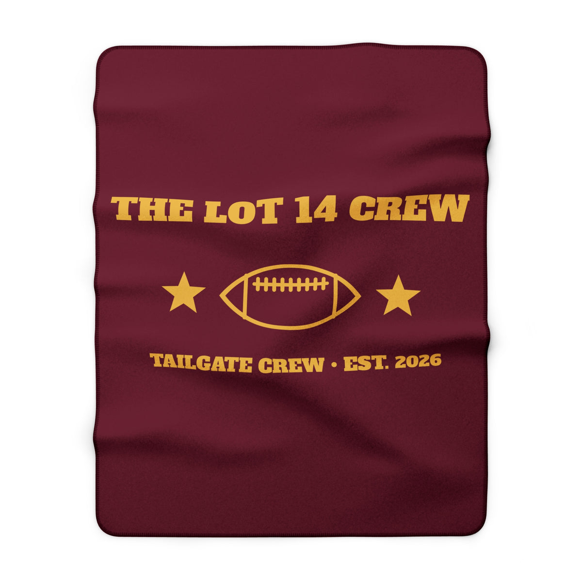 Personalized Tailgate Blanket, Custom Group Name Sherpa Fleece Throw, Football Game Day Blanket, Tailgate Crew Gift