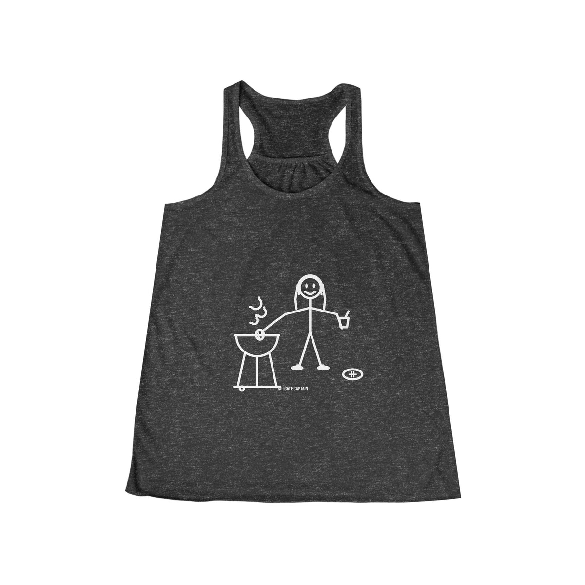 Tailgate Captain Racerback Tank - Funny Stick Figure Game Day Tank